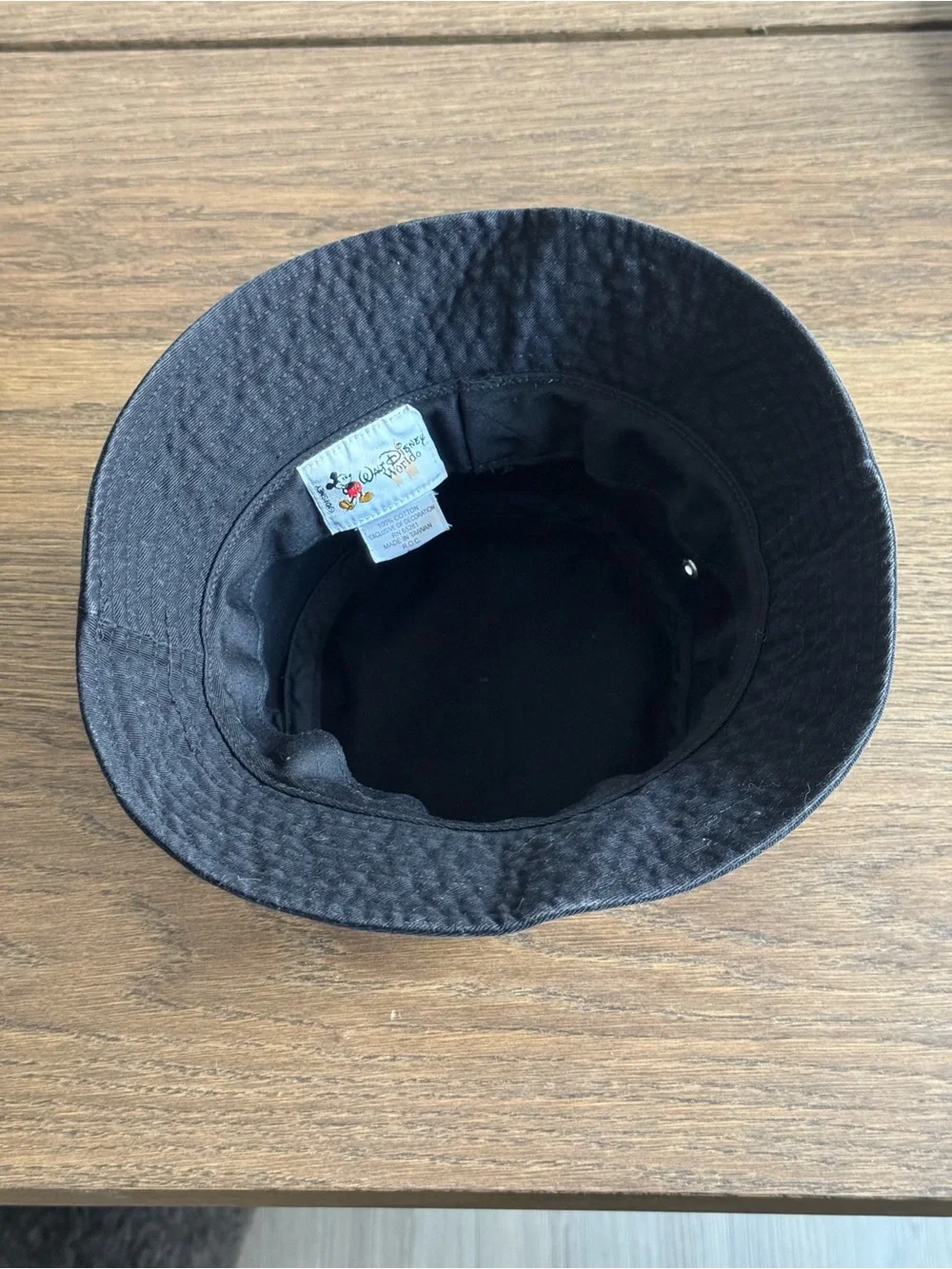 Vintage 90’s Walt Disney World Embroidered Black Bucket Hat OSFM Streetwear